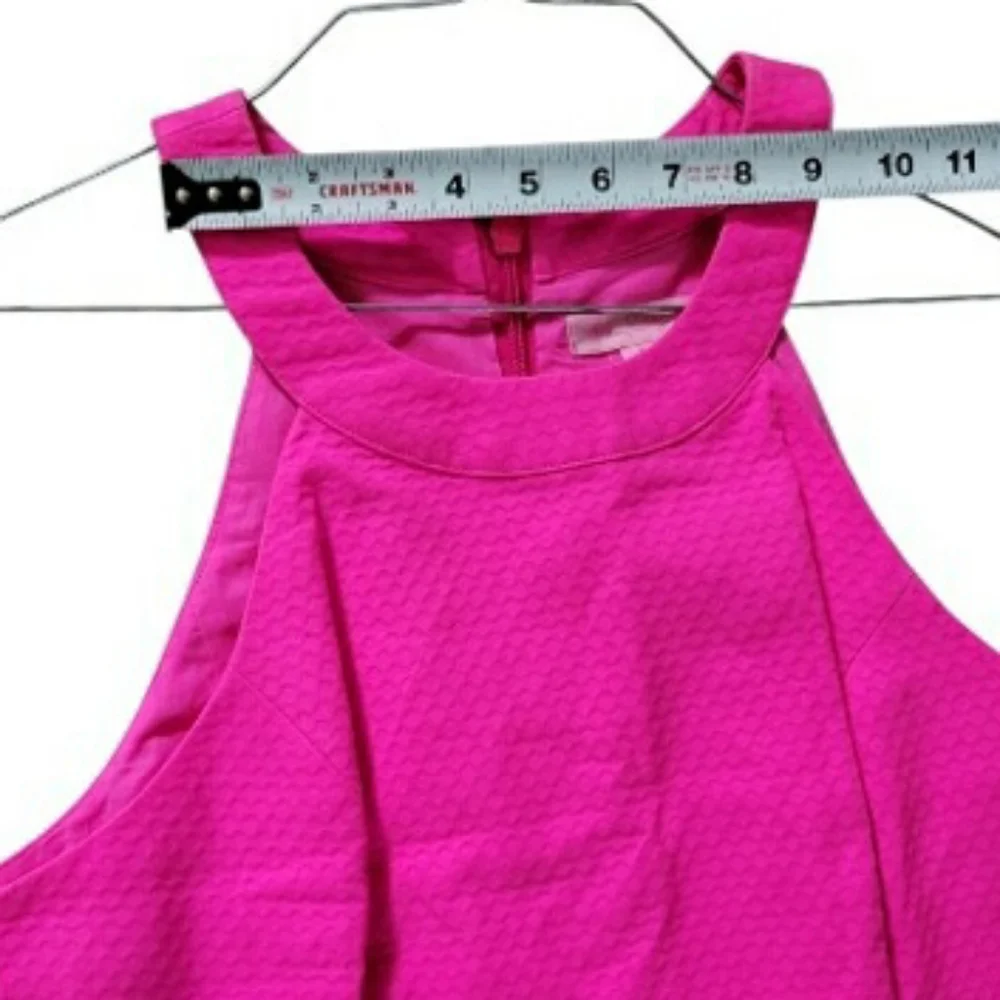 Lilly Pulitzer Ashlyn Pink Magenta Gold Shift Dress Sleeveless Summer Women 8 - Picture 11 of 14